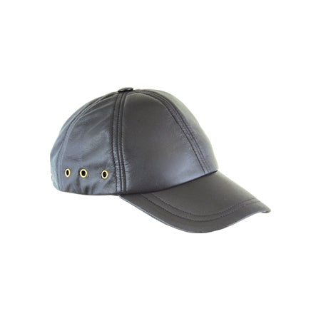 Grey-blue baseball cap with three side eyelets and darker curved peak Main image